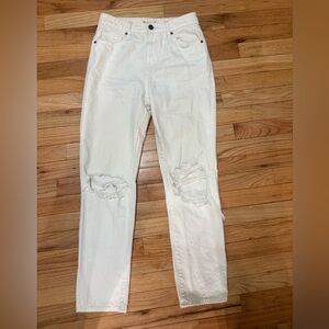 Altar'd State Cream High-Waist Jeans